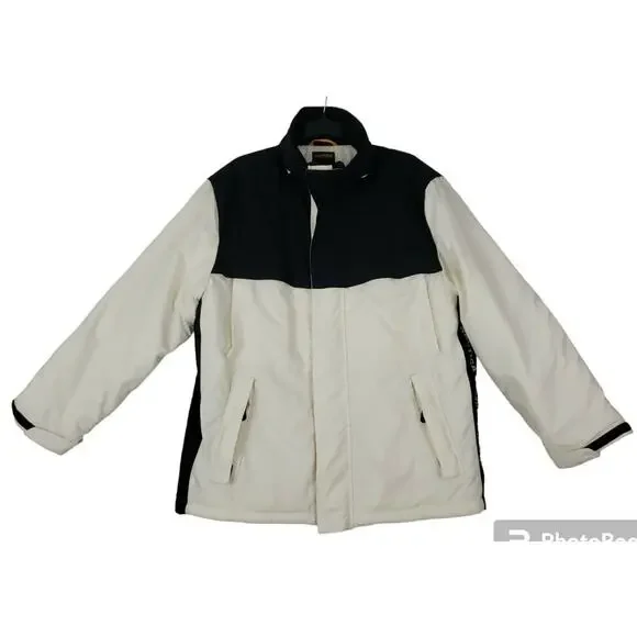 Nautica Competition ~Men's Size M~ Off-White/Black Coat Winter Zip-Up Jacket.